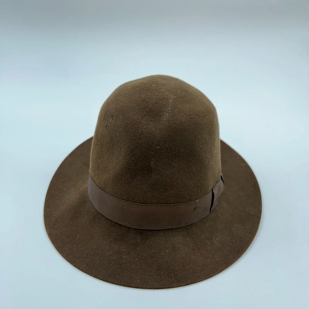 VIntage Hermes Chapeaux Motsch Paris Hat Womens Brown Fur Fedora Hat Size 57